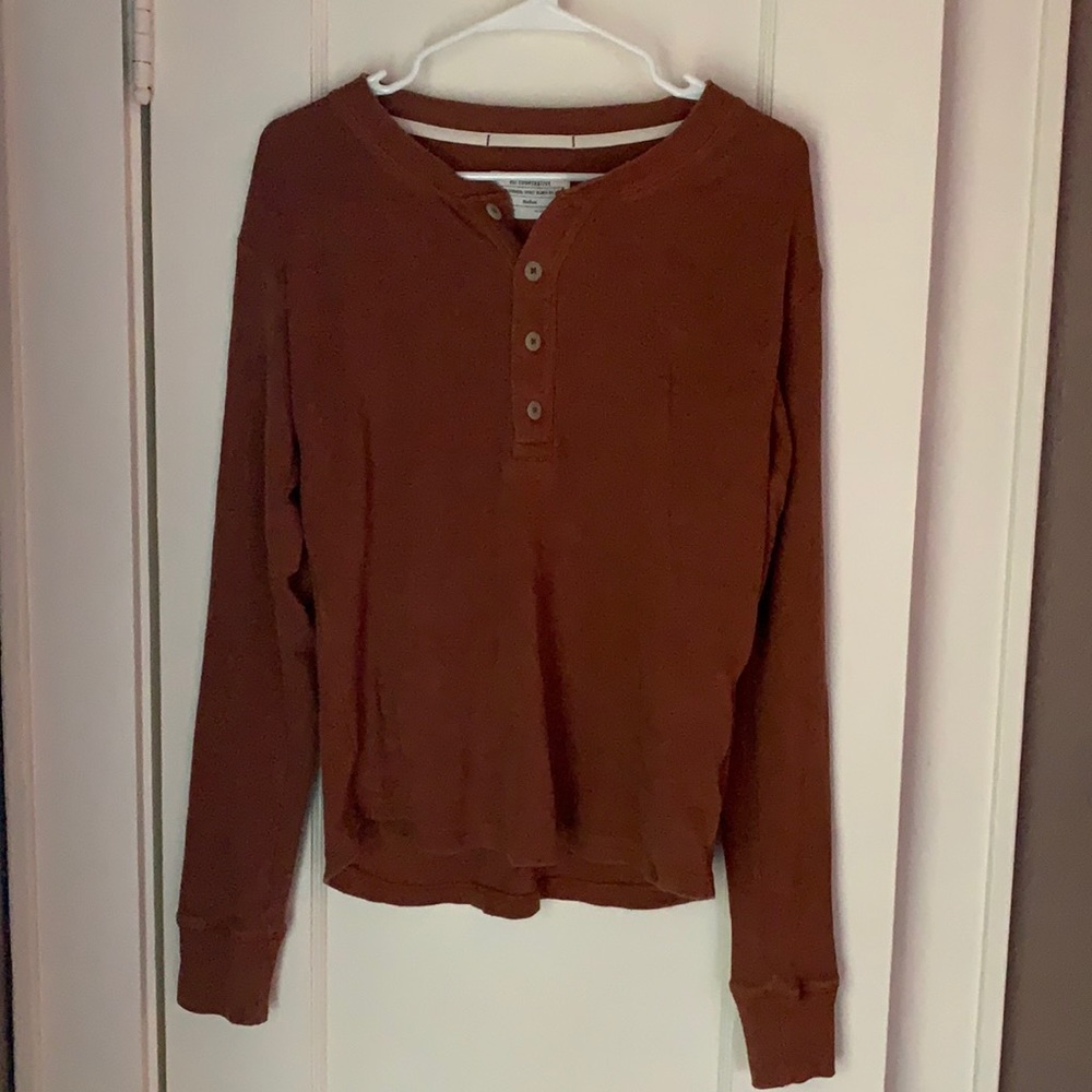 REI Henley - Medium - Burnt Orange/Rust